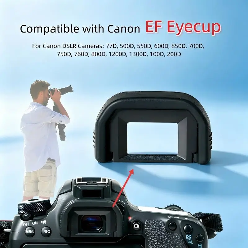 EF Eyecup Soft Rubber Camera Eyepiece Cushion Viewfinder Cover Blocks Stray Light Reduce Eye Fatigue For Canon 700D 750D 760D