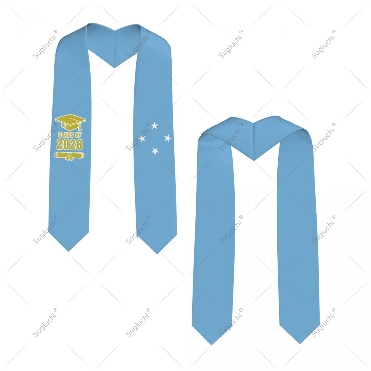 Federated States Of Micronesia Flag Class Of 2026 Graduation Stole Sash Scarf For International Students Proud Ceremony Adult