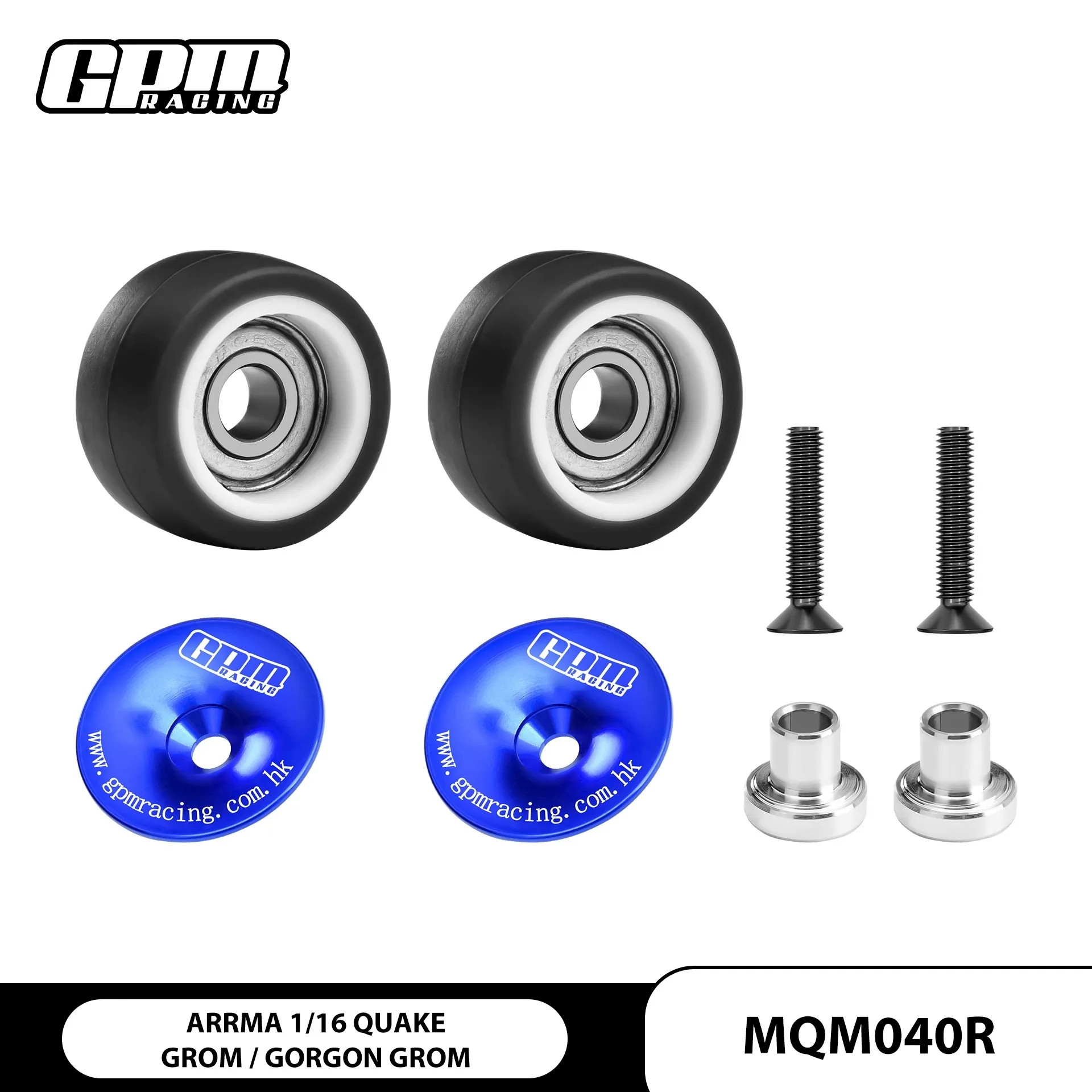

ARRMA 1/16 Little Quick/Little Magic Snake Bearing Rear Tail Wheel+Aluminum Alloy 7075-T6 Wheel Cover Kit