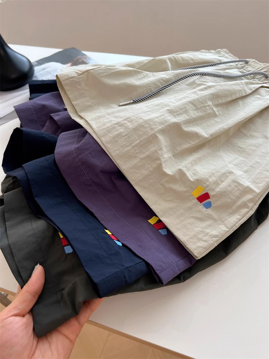 High Waist Casual Dstring A-Line orts Men Women Summer Faion Loose Wide Leg Pants High Waist Elastic Waisand