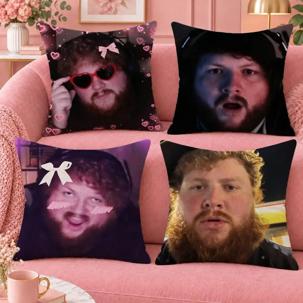Streamer Gaming Comedy CaseOh Cushion Cover Cute Cartoon Throw Pillow Cover Soft Plush Cushion Cover Sofa Bedroom Home Decor