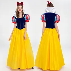 Adult Cosplay Dress Snow White Girl Princess Dress Women Adult Cartoon Princess Snow White Halloween Party Costume