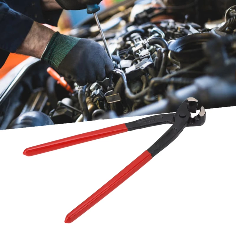 Single Ear Clamp Pliers 8 Inch/200mm Carbon Steel Pincer Crimper Nail Puller for Automotive Repair Hand Tools