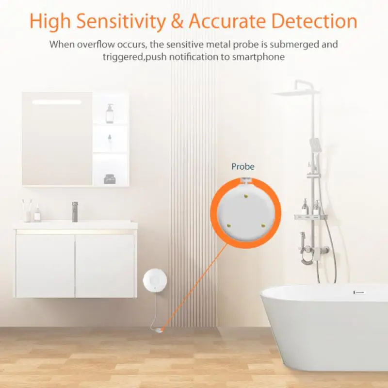 Tuya HomeKit And ZigBee Smart Home Water Leak Sensor Immersion Security Alarm Water Leak Detector Overflow Alert Detector