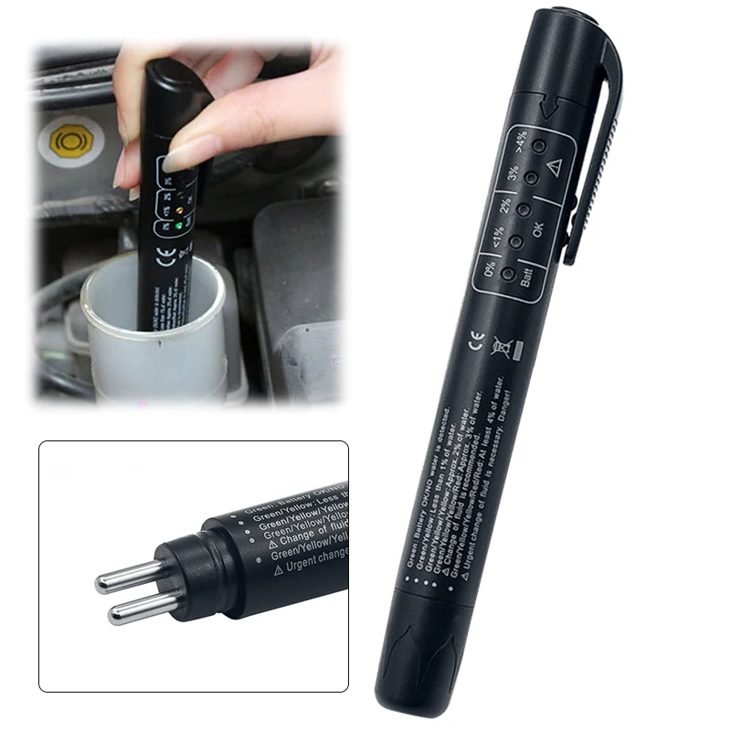 

Universal Brake Fluid Tester Accurate Oil Quality Check Pen Car Brake Liquid Digital Tester Vehicle Auto Automotive Testing Tool