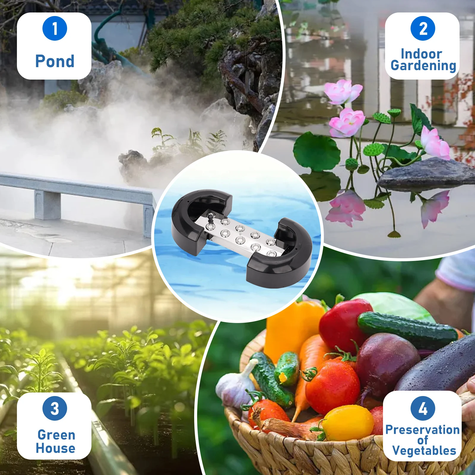 DC 45V 10 head Ultrasonic Atomizer Air Humidifier Mist Maker Fogger Industrial Humidifier With 110V/220V Power Supply
