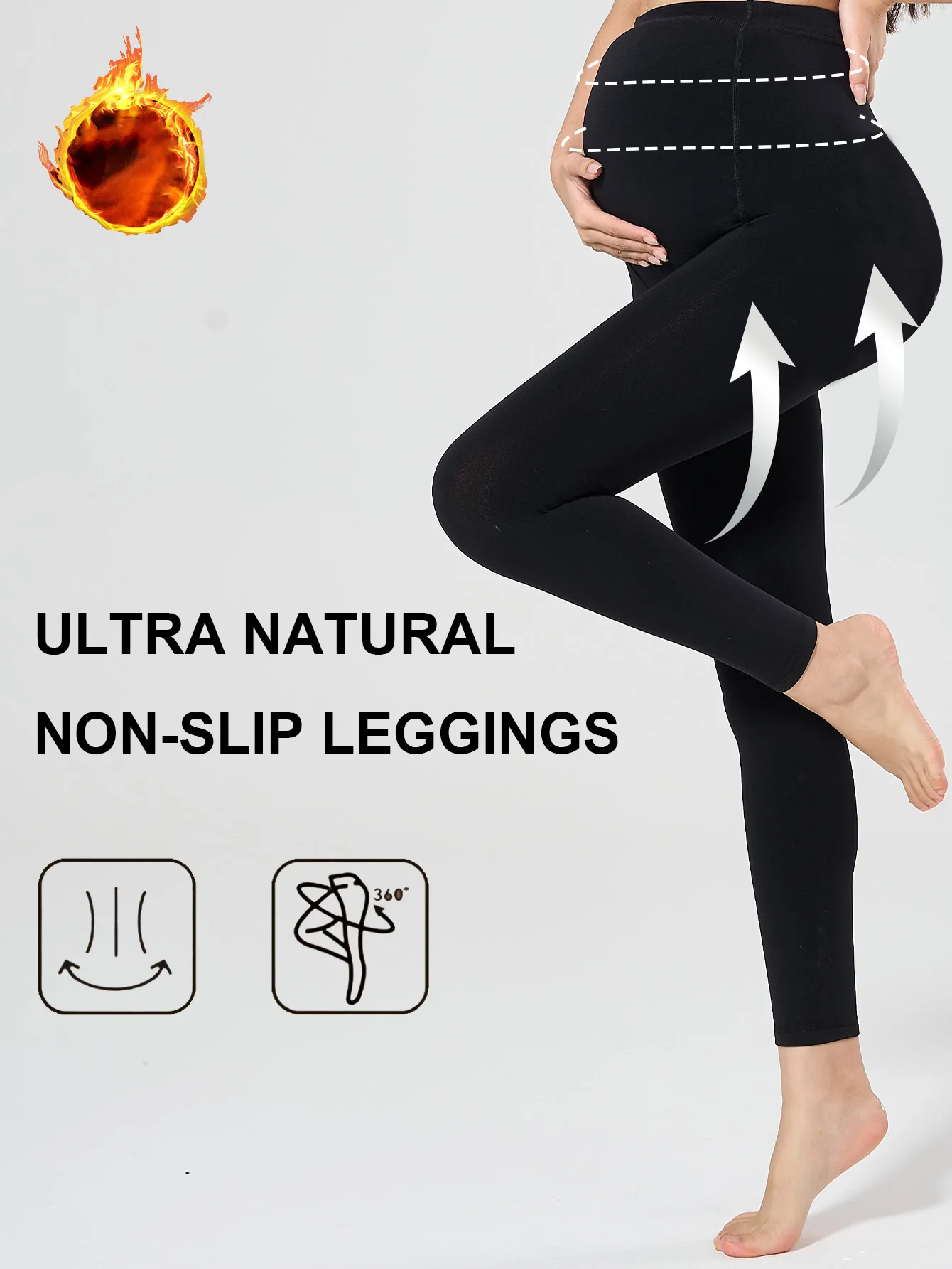 

1PC Women's Pure Black Adjustable Strap Belly Support, Thick Style High Elastic Non-Tight, Stable Belly Support