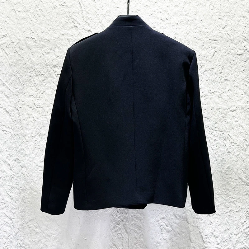 2026 Autumn New Men's Jacket Deconstructed Design Double-row Metal Buckle Stand-up Collar New Chinese-style Coats MH8J