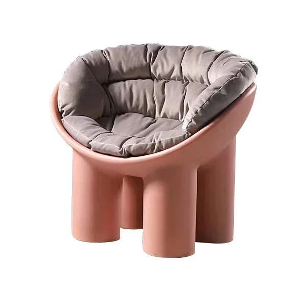 Modern Home Furniture Comfortable Living Room Plastic Leisure Chair Upholstered Velvet Round Recliner Chairs