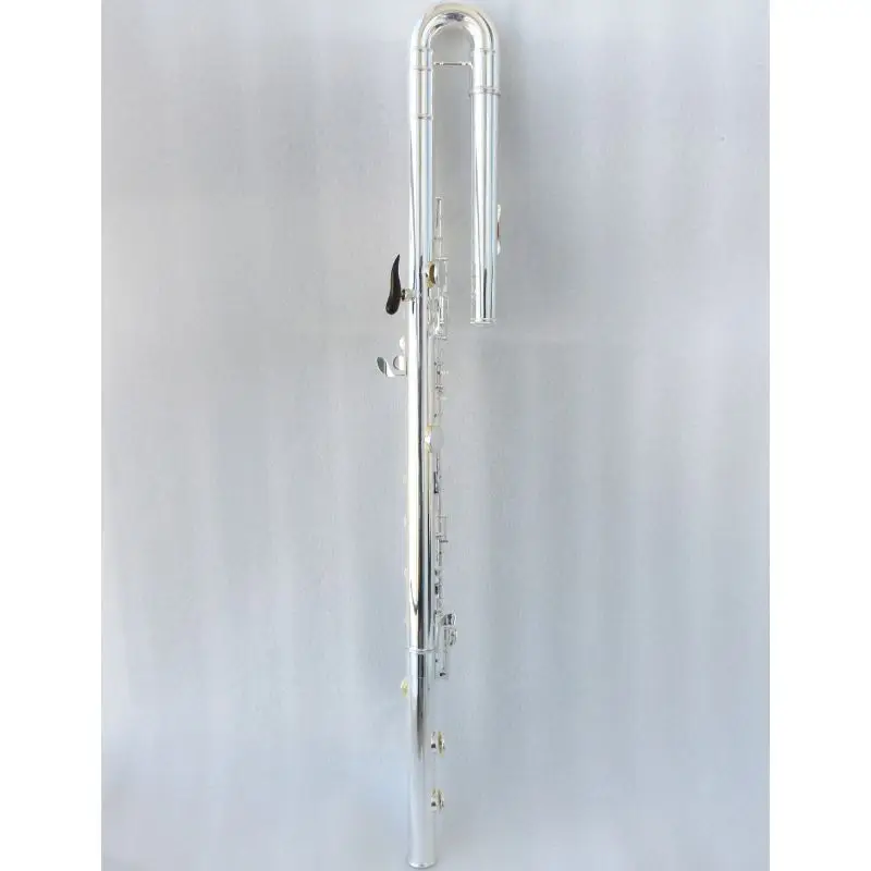 Cupronickel Silver‑Plated Bass Flute Woodwind Musical Instrument for Advanced Learner Home Practice Band Rehearsal Performance