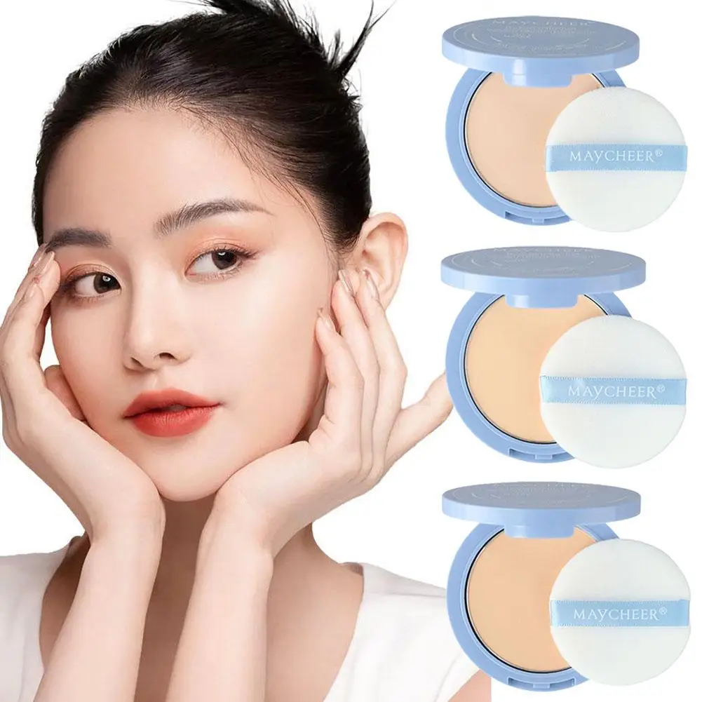 Maycheer Face Setting Powder Full Coverage Cushion Up Long Makeup Waterproof Make Cosmetics Lasting Pressed Powder Conceale R4b6