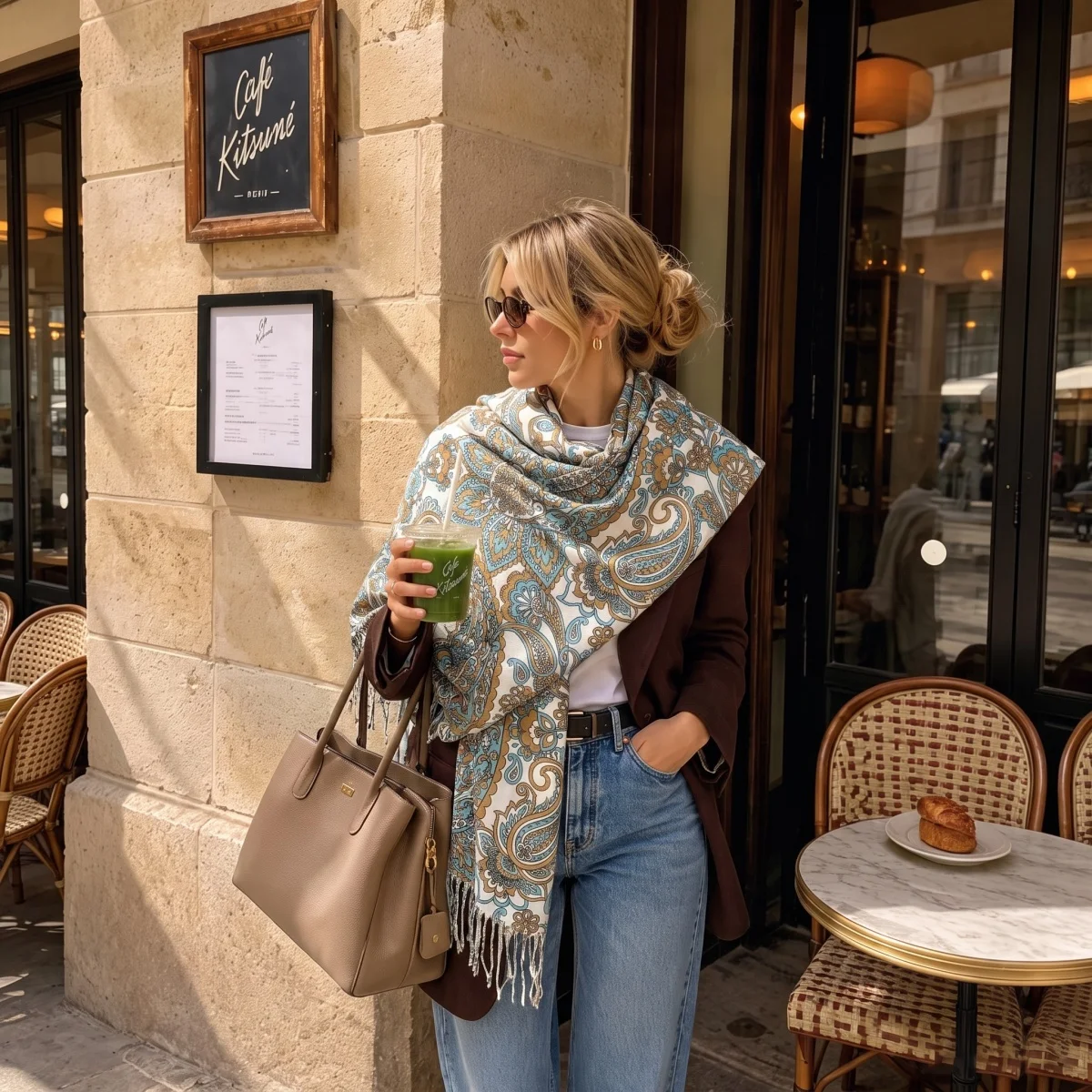 Cashmere Pashmina Wrap - ผ้าพันคอพิมพ์ลาย ฮิญาบ ผ้าคลุมไหล่ ผ้าโพกหัว ผ้าพันคอแคชเมียร์ ผ้าคลุมศีรษะ