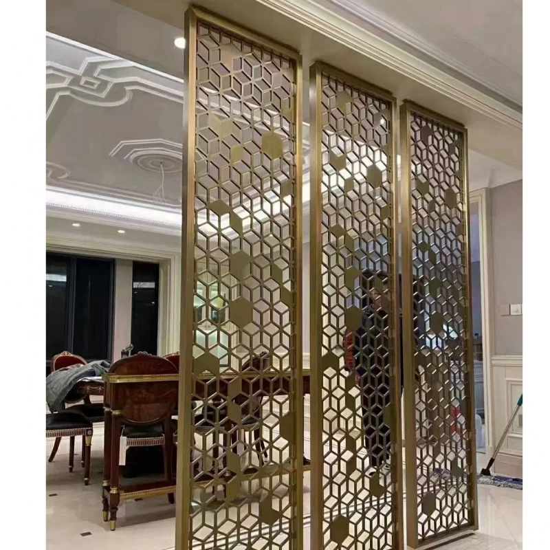 

custom.Special design style brass and jade indoor decorative screen interior wall partition