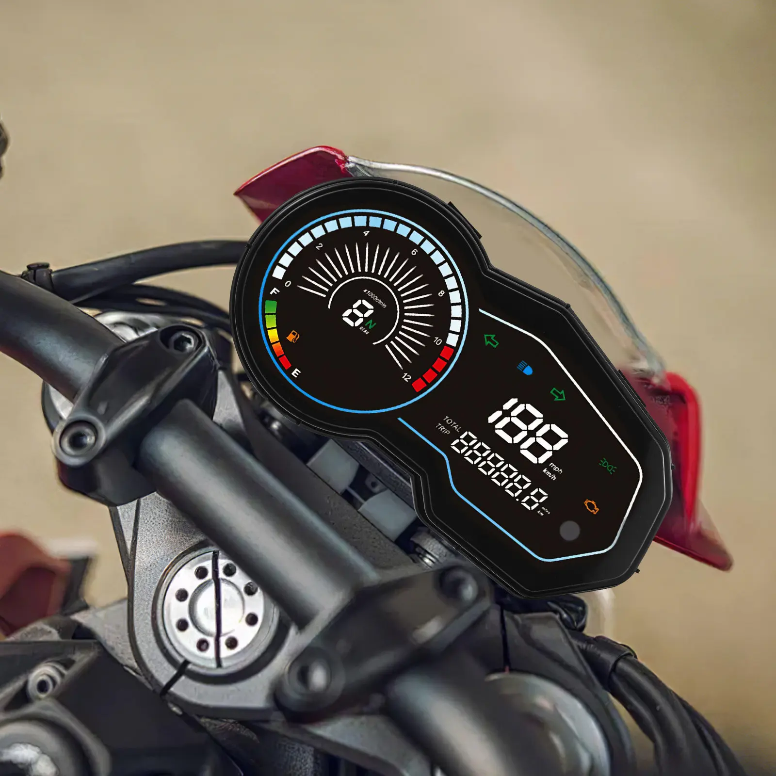 Velocímetro y Tacómetro Digital para Motocicleta 150Z 150Sz 170Z, Odómetro Universal Multifunción