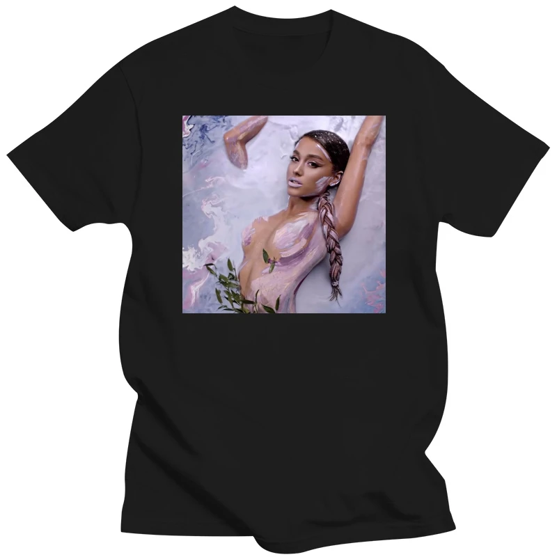 Wishesport Ariana-Grande-Sweetener-Poster- T-Shirts O-Neck Dress Short Sleeve Cottont Shirts for Men Adult Slim Fit T Shirt