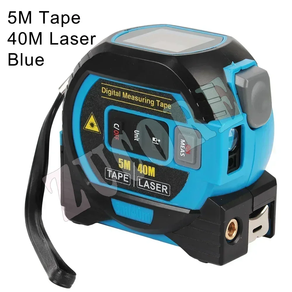 40 متر/60 متر شريط قياس الليزر 3 في 1 شريط قياس رقمي عالي الدقة ليزر Rangefinder الصلب 5 متر شريط القياس مع الخلفية