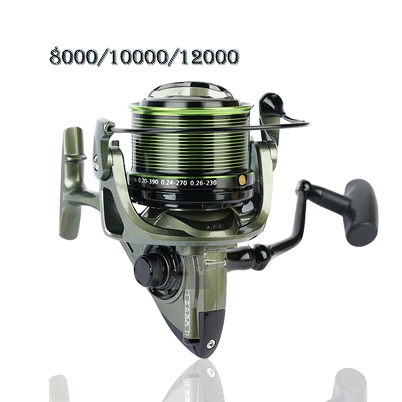 Spinning Fishing Reels for Saltwater Freshwater Spools 8000-12000 Trout Bass Carp Gear Stainless Ball Bearings Ice Distant Wheel