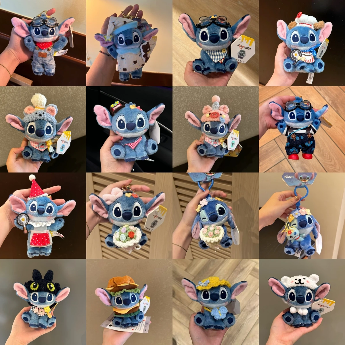 سلسلة ستيتش من القطيفة على شكل حقيبة ديكور لعبة سلسلة مفاتيح محشوة ناعمة لشخصية الفيلم هدية عيد ميلاد لطيفة قابلة للجمع للأطفال