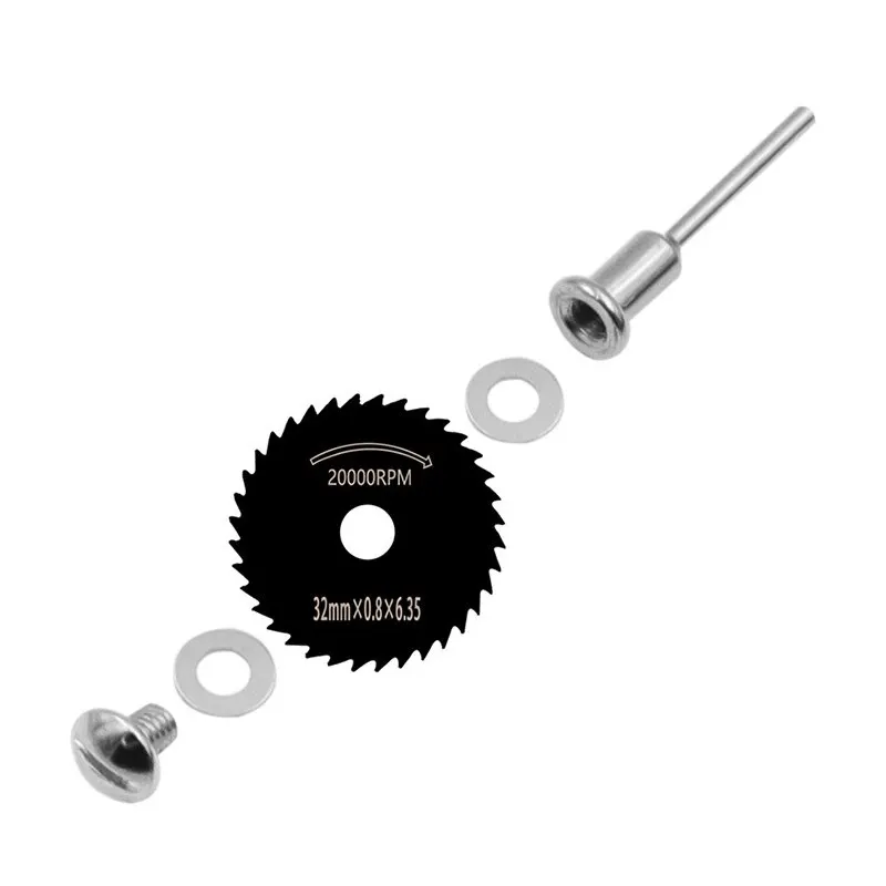 HSS điện cắt lưỡi cưa Bộ 6pcs 22-44mm mini tròn siêu mỏng 3.2mm que chế biến gỗ dụng cụ kim loại phụ kiện máy xay