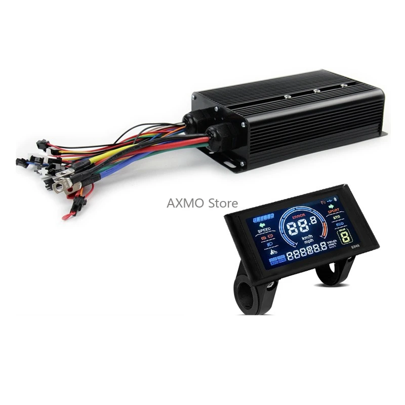 

E-Bike Three-Mode Controller 80A 48V-72V S966 Color Screen Speed Limiting Combination UART Protocol 2 E-Bike Accessories