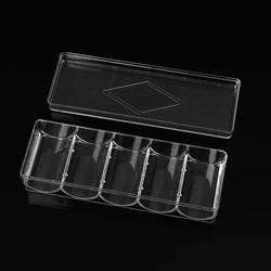 Durable Clear Acrylic Poker Chips Tray 100 Chips Case Box Holder Collectibles Craft