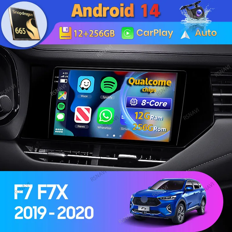 Android 14 Car Radio For GREAT WALL Hover Haval F7 F7X 2019 - 2020 Carplay Auto GPS Stereo Video Multimedia DSP Player Head Unit