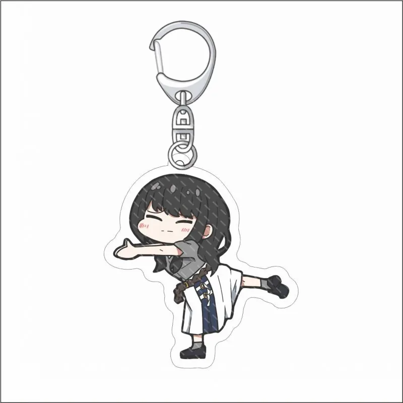 Popular Anime Lycoris Recoil Keychain Acrylic Ornament Inoue Takina Chisato Nishikigi Figures Metal Holder Keyring Fans Gift