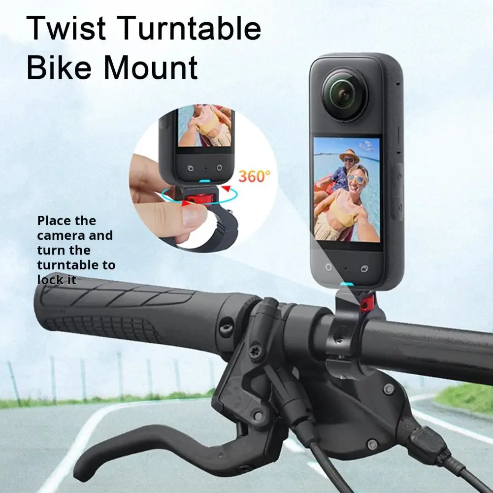 Motorcycle Handlebar Clip Motorcycle Handlebar Mount Clip Durable Action Camera Holder Universal Anti-shake Clamp with High