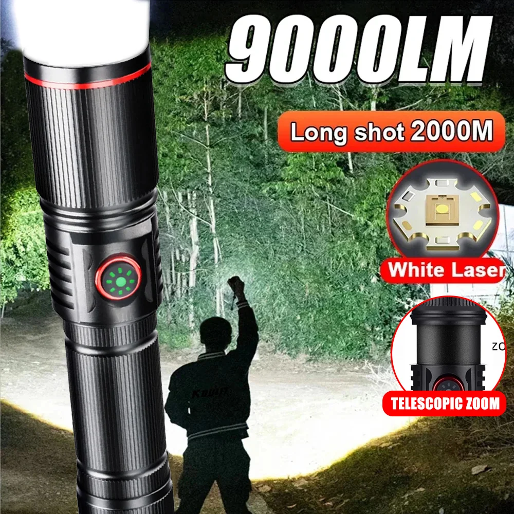 

300W High Power LED Flashlight USB Rechargeable Zoom Tactical Torch Camping Outdoor Hunting Fishing Walking Emergency Lantern