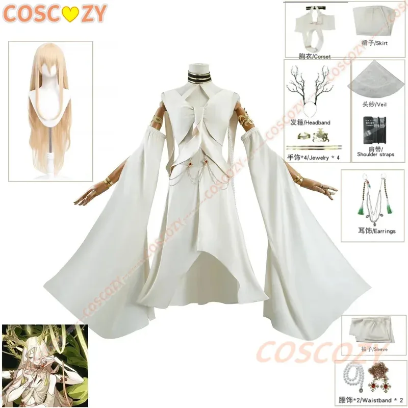 

Honkai: Star Rail Yaoshi Cosplay Costume Wig Hair Crown Earrings Jewelry Necklace Halloween Carnival Lovely Woman Dress Set