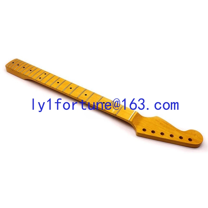 Left hand 6 string neck 21 fret/22 fret ST electric guitar neck, backhand ST guitar left neck full maple light