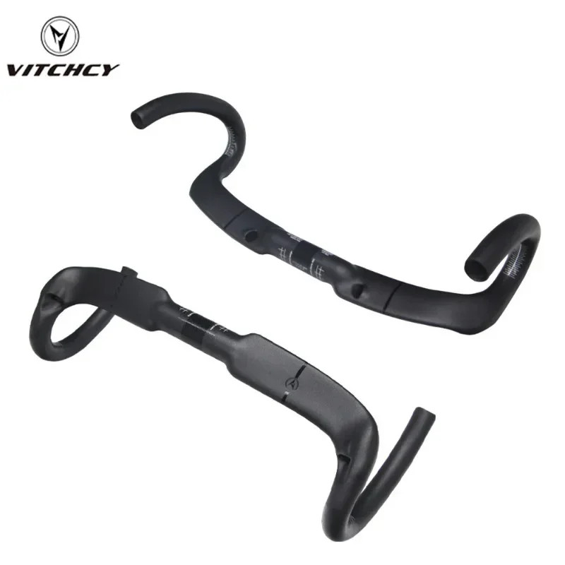 2024 VITCHCY Carbon fiber Track Cycling Handle Road Bicycle Handlebar Sprint Bike Handlebar UD Matte 31.8MM