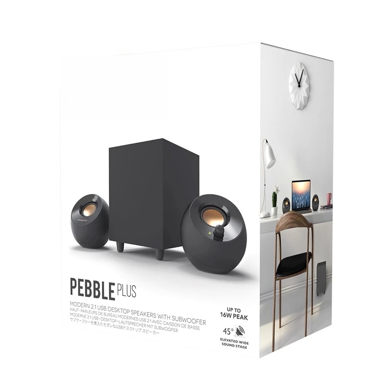 

Динамик для ноутбука Pebble Plus, домашний настольный маленький динамик Super Bass 2.1