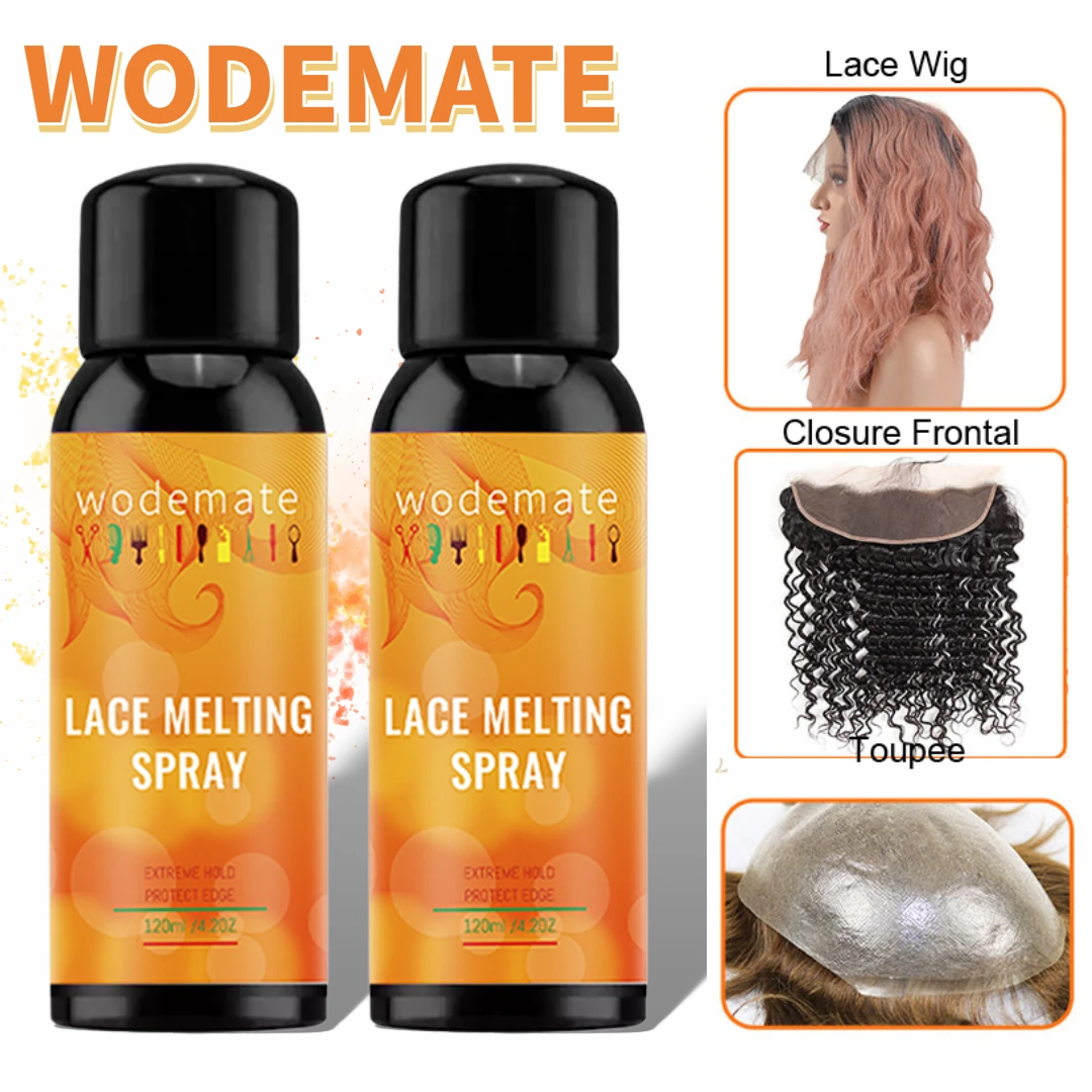 WODEMATE Glueless Lace Wig Melting Glue Spray Extreme Hold Lace Adhesive Glue Invisible Lace Bonding Spray for Frontal Toupee