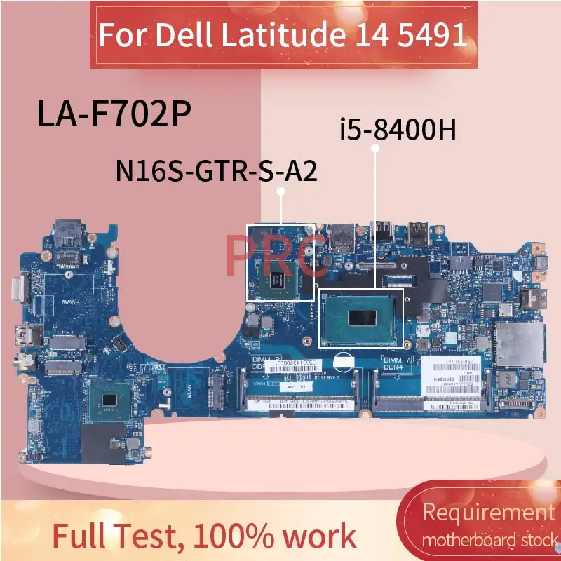 para Dell Latitude 5491 Laptop Motherboard 0hp51g 0trcdc Ddp70 i5 i7 N16s-gtr-s-a2 940mx 2gb Ddr4 Notebook Mainboard 14 La-f702p
