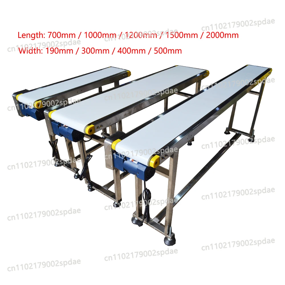 700mm - 2000mm Food Grade Conveyor Belt Machine With Stainless Steel Adjustable Speed  for Automatic Electrical Industrial