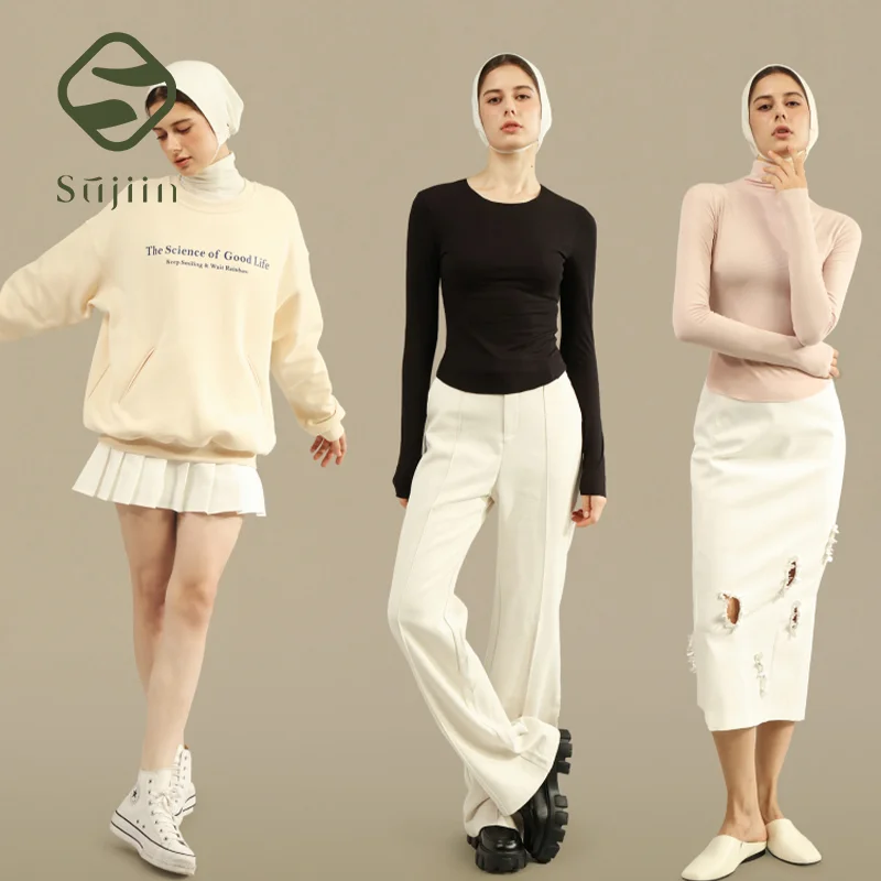 

SUJIIN Thermal Underwear for Women 2025 Winter High Quality Long Sleeve T-shirts Lady Base Layer Cold Weather Warm Tops WC050