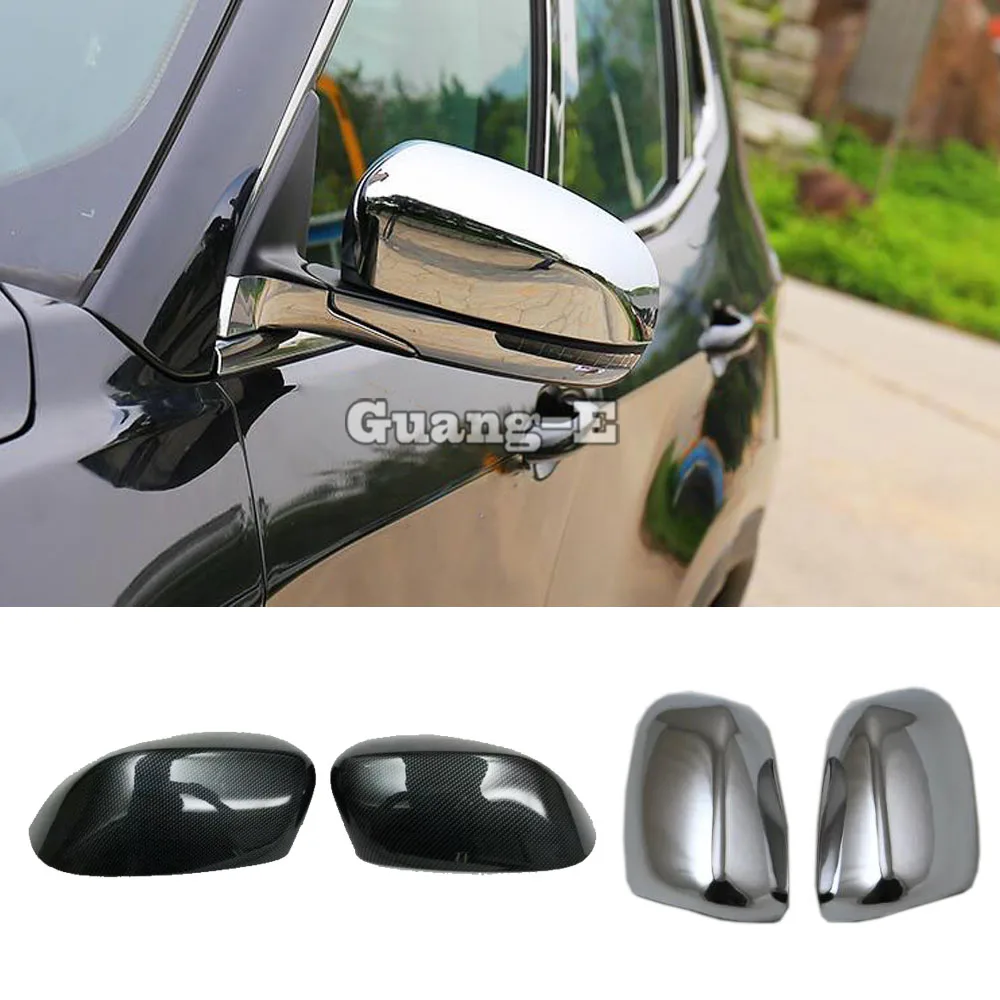 

High Quality ABS Chrome Car Stick Rear View Rearview Side Glass Mirror Cover Trim Frame Jeep Compass 2017 2018 2019 2020 2021