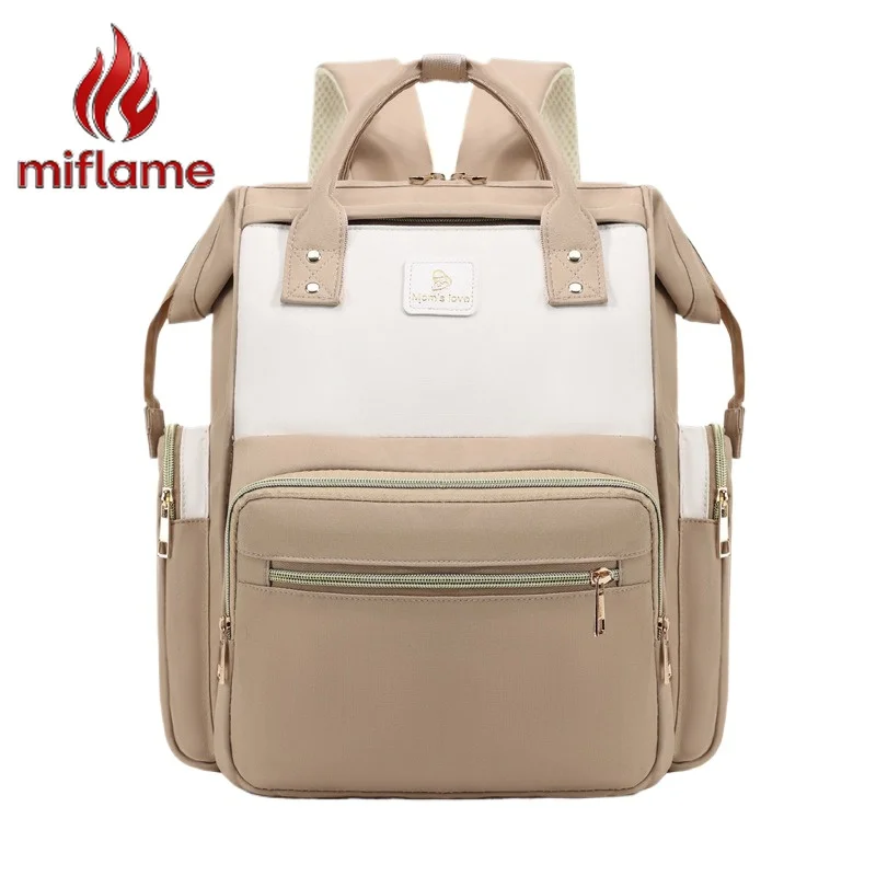 

Luxury Diaper Bag for Moms Large Capacity Multifunctional Backpack with Luggage Strap Purse Handbag Travel Strolling