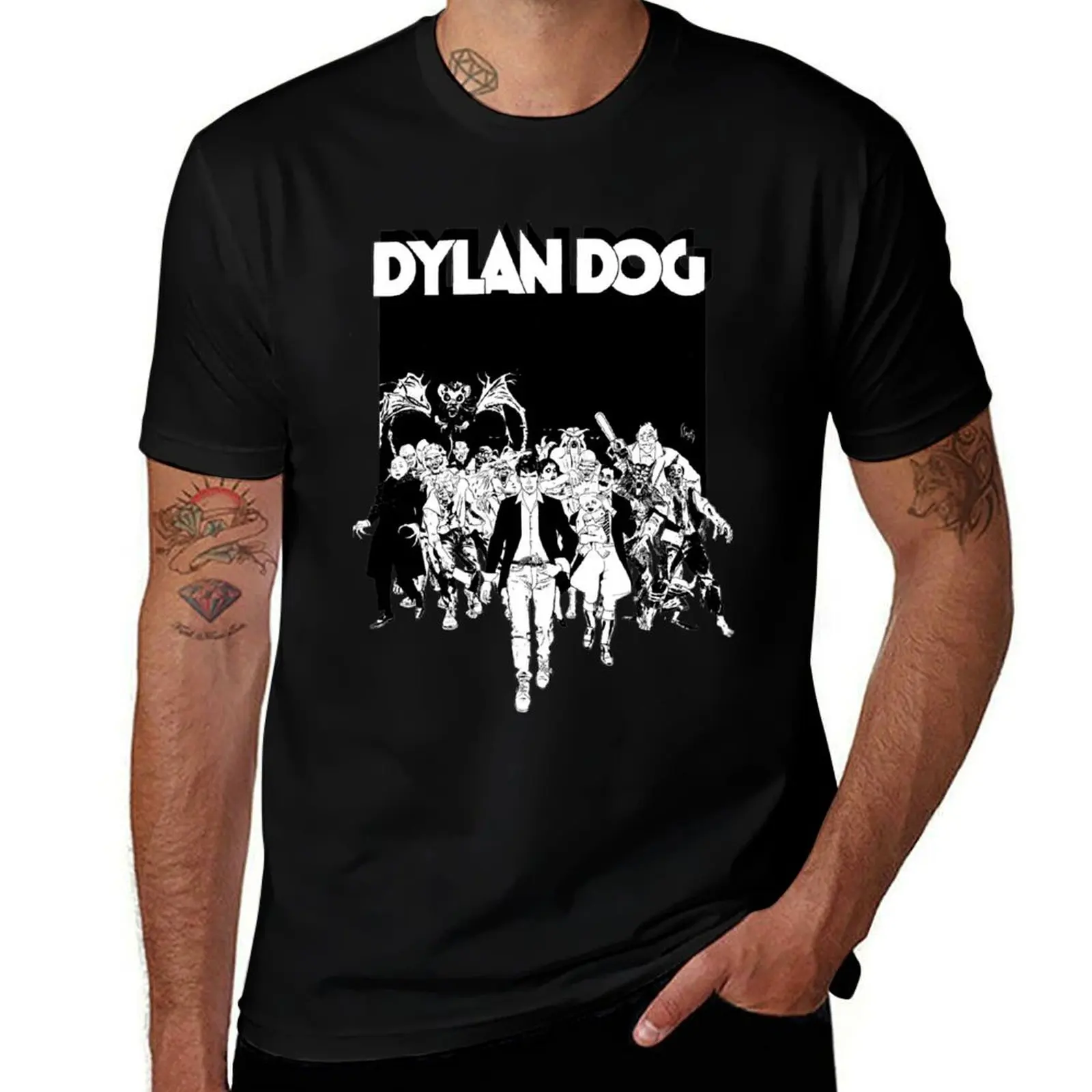 

man graphic T-Shirt shirt soft man cotton 100% t Dylan t Dog t shirts cotton shirts T-Shirt for