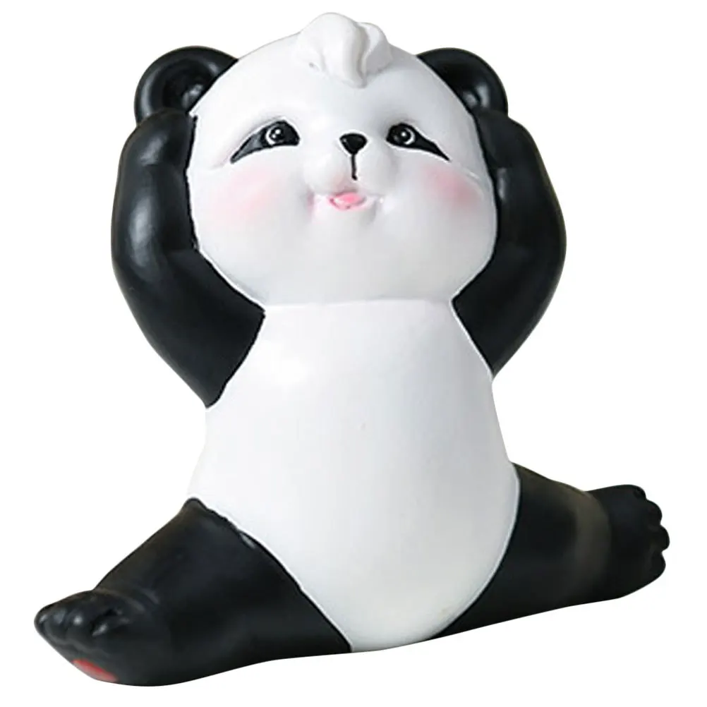 

Lightweight Panda Statue Garden Ornaments Adorable Animal Sculpture Decoration Outdoor Mini Resin Pandas Unique Novel Accessory