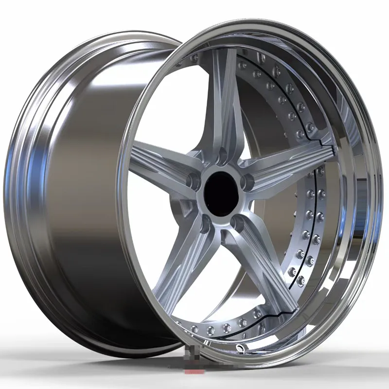 

18in 5 Spoke 1143 Deep Dish Lip Concave Alloy 2 Pieces Forged Wheels Rims
