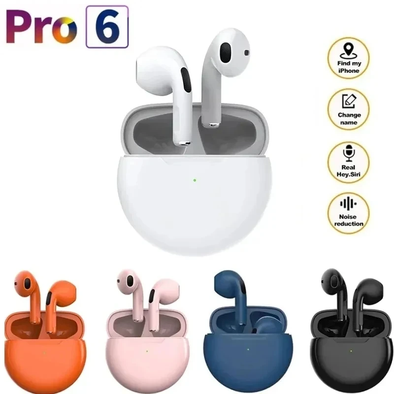 Original Air Pro 6 TWS Wireless Bluetooth Earphones Headphones Mini Earpone Headset For Xiaomi Android Apple iPhone Earbuds