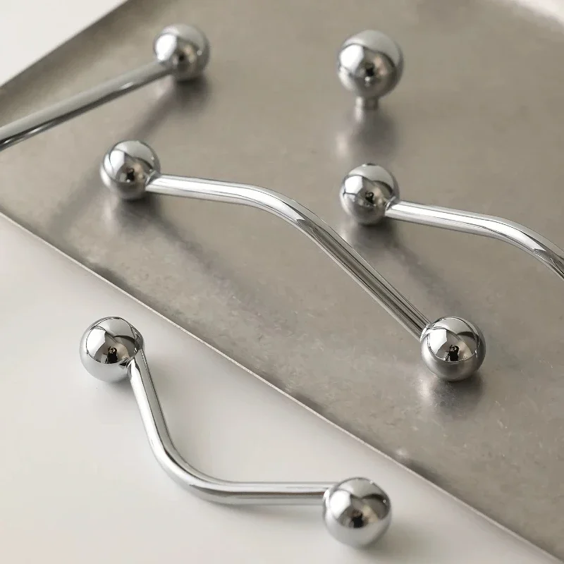Silver Drawer Knobs Chrome-plated Kitchen Cabinet Storage Handles Cabinet Knobs and Handles Cupboard Wardrobe Closet Door Pulls