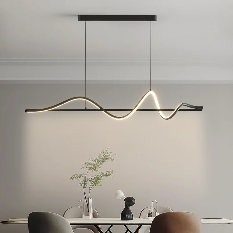 Modern LED pendant light, dining room, kitchen, living room, white/black hanging pendant light