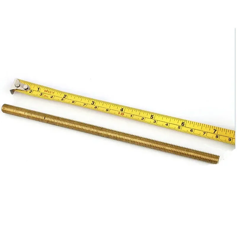 1Pc M2 M3 M4 M5 M6 M8 M10 M12 M14 M16 Brass Threaded Bar, Full Thread Rod 250mm 500mm Stud Bolt for DIY