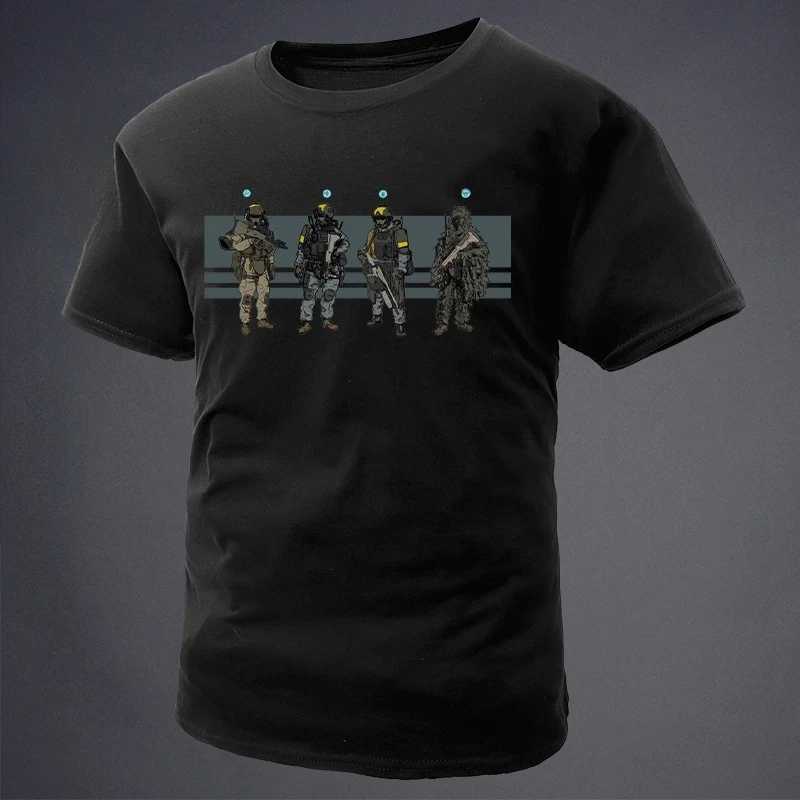 2026 Summer Product - Military Style CONSEC Security Force Alliance - Round-neck Short-sleeved T-shirt - Tough Guy Clothing