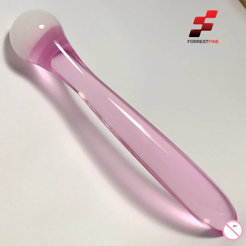 قضيب صناعي من الزجاج الوردي للنساء ، زجاج للبالغين ، لعبة جنسية ، مخصص ، بيع بالجملة ، جودة عالية #3