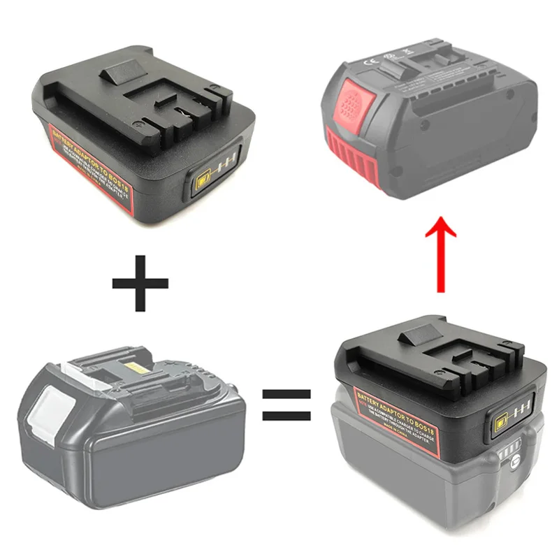 

Adapter Converter for Makita 18V Lithium Battery BL1830 BL1850 Convert To for Bosch 18V Li-ion Battery BAT609 BAT618