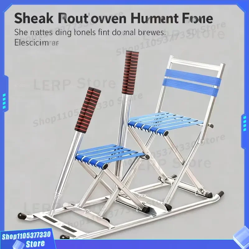 Portable Two Person Folding Sleigh Polyester Ice Car Winter Outdoor Parent Child Skiing Entertainment Environmental Friendly